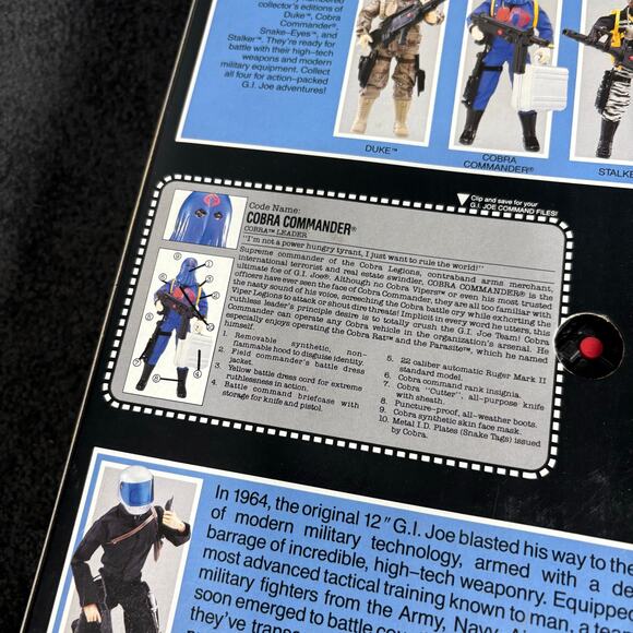Vintage G.I. Joe Hall of Fame Cobra Commander 12" Action Figure NIB Hasbro 1991 - Picture 9 of 10